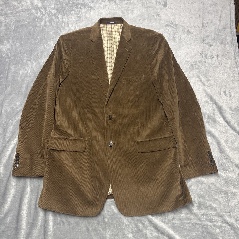 Saddlebred Sport Coat 44L Brown Cotton Corduroy Blazer Heritage Style